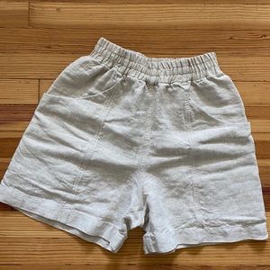 Clyde Work Short in Midweight Linen - Flax / 0